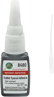 20g Rubber Glue, Rubber Adhesive, for bonding Between Rubber and Rubber, Rubber and Other Material. Instant Super Glue for Rubber, Tire, DIY Crafts, Rubber Edge, Rubber Tube, Rubber Product