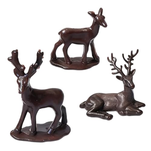 YUVKIN 3 Stück Deko-Figuren, Hirsche, Verschiedene Designs...