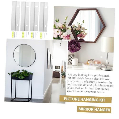 Image of 3sets French Cleat Picture Hanging Kit of Mirror Hangers for Lightweight Items up to Professional Grade Wall Mounting Hardware for Artwork and Home Decor