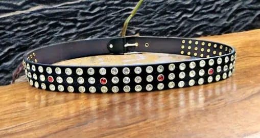 Luxury Diamond Studded Leather Belt for Men, Women, Decorative Design, Fashion Accessory, Gift4
