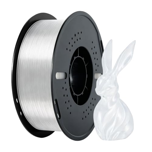 Image of Kingroon PLA Filament 1.75mm 3D Printer Filament Transparent Pla Filament 1kg Filament Dimensional Accuracy + /- 0.02mm, Fit Most FDM Printer, Transparent
