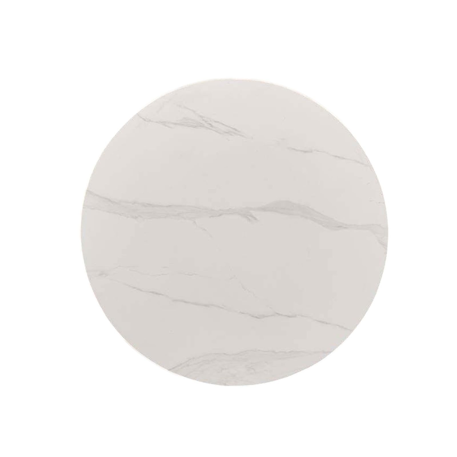 Plateau tournant Lazy Susan blanc 70cm en pierre frittée avec mécanisme de rotation métal