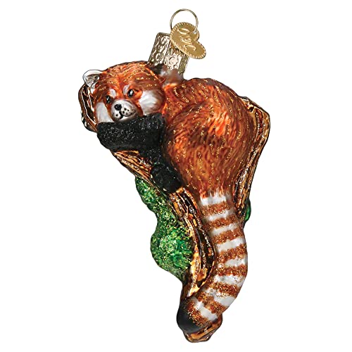 Old World Christmas Red Panda Glass Blown Ornament for Christmas Tree