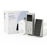 EZVIZ 2K Video Doorbell Camera Wireless, 2.4GHz Wi-Fi, No Subscription, AI Human Package Detection, Colour Night Vision, 5200mAh Battery Capacity with Solar Panel, IP65 Waterproof (EP3X Pro Chime Kit)