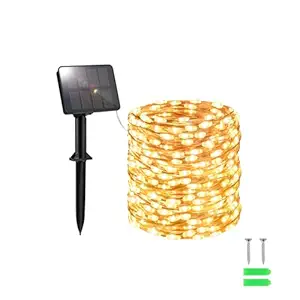 FFZZKJ Solar Lights Outdoor Garden Waterproof 150LED 15M Outdoor Solar Lights for Garden Patio Balcony Terrace Veranda Tree, Warm White