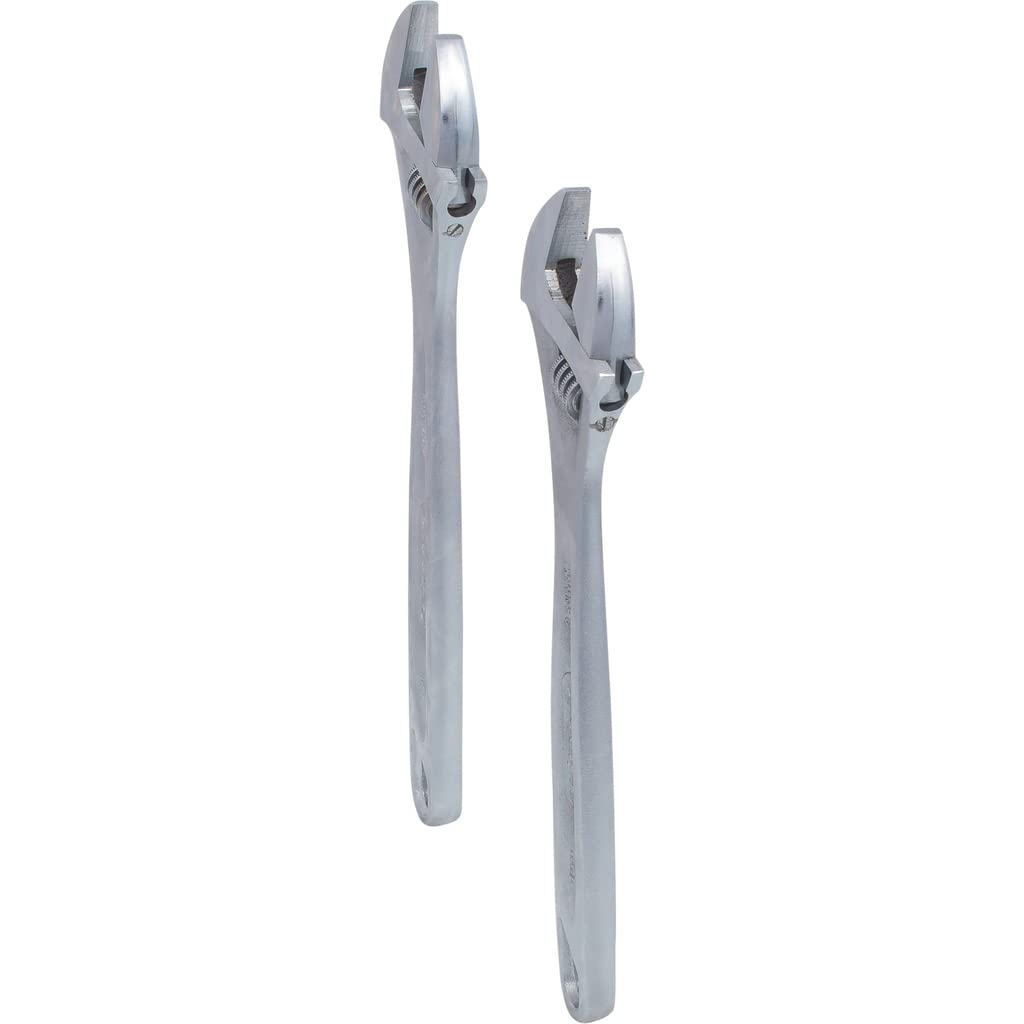 KS TOOLS 577.0299 Jeu de 2 Clés à Molette, 10" - 12" Chromé Satiné