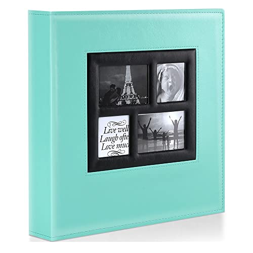 Image of Ywlake Photo Album 4x6 1000 Pockets Photos, Extra Large Capacity Family Wedding Picture Albums Holds 1000 Horizontal and Vertical Photos Pictures Teal