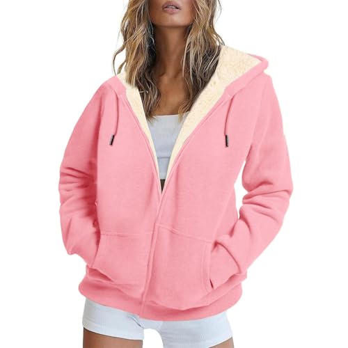 Generisch Chaqueta de invierno para mujer, chaqueta acolchada ultraligera, Rosa., XXL