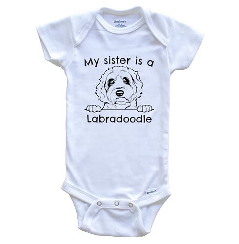 My Sister is A Labradoodle Cute Dog Breed One Piece Baby Bodysuit