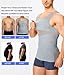 TAILONG Men's Compression Shirt for Body Shaper Slimming Vest Tight Tummy Underwear Tank Top Grey