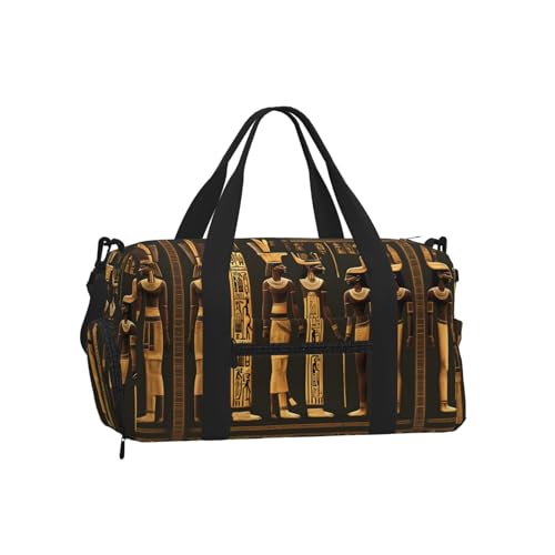 Bolsa cruzada de mano con estampado egipcio de alta definición visual