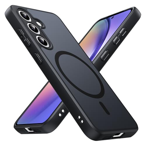 Yxnvixn Magnetic for Samsung Galaxy A54 5G Case 6.4-Inch Fit for MagSafe Military Grade Shockproof Cover Slim Thin Sturdy Anti-Slip Texture Protective for Samsung A54 Phone Case Matte Black