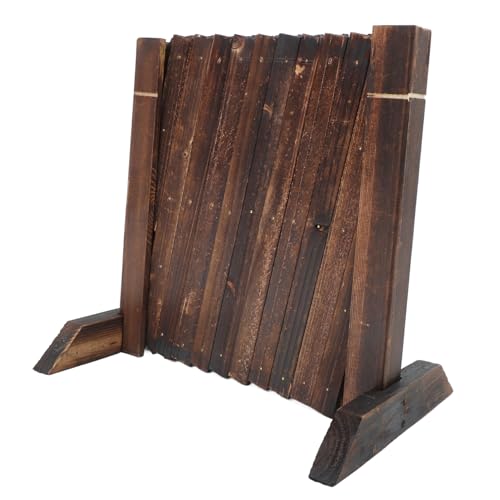 KITANDOVE Treillage en Bois Rectangulaire Extensible Rétractable pour Jardin Clôture Extérieure de Jardin Extensible Clôture Instantanée pour Plantes Grimpantes en Café