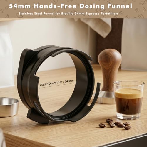 Image of 54mm Dosing Funnel for Breville Espresso Portafilter, Black