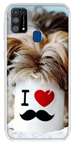 Image of Amazon Brand - Solimo TPU Designer Multicolor Moustache Vector Printed Soft Back Case Mobile Cover For Samsung Galaxy M31 / M31 Prime / F41