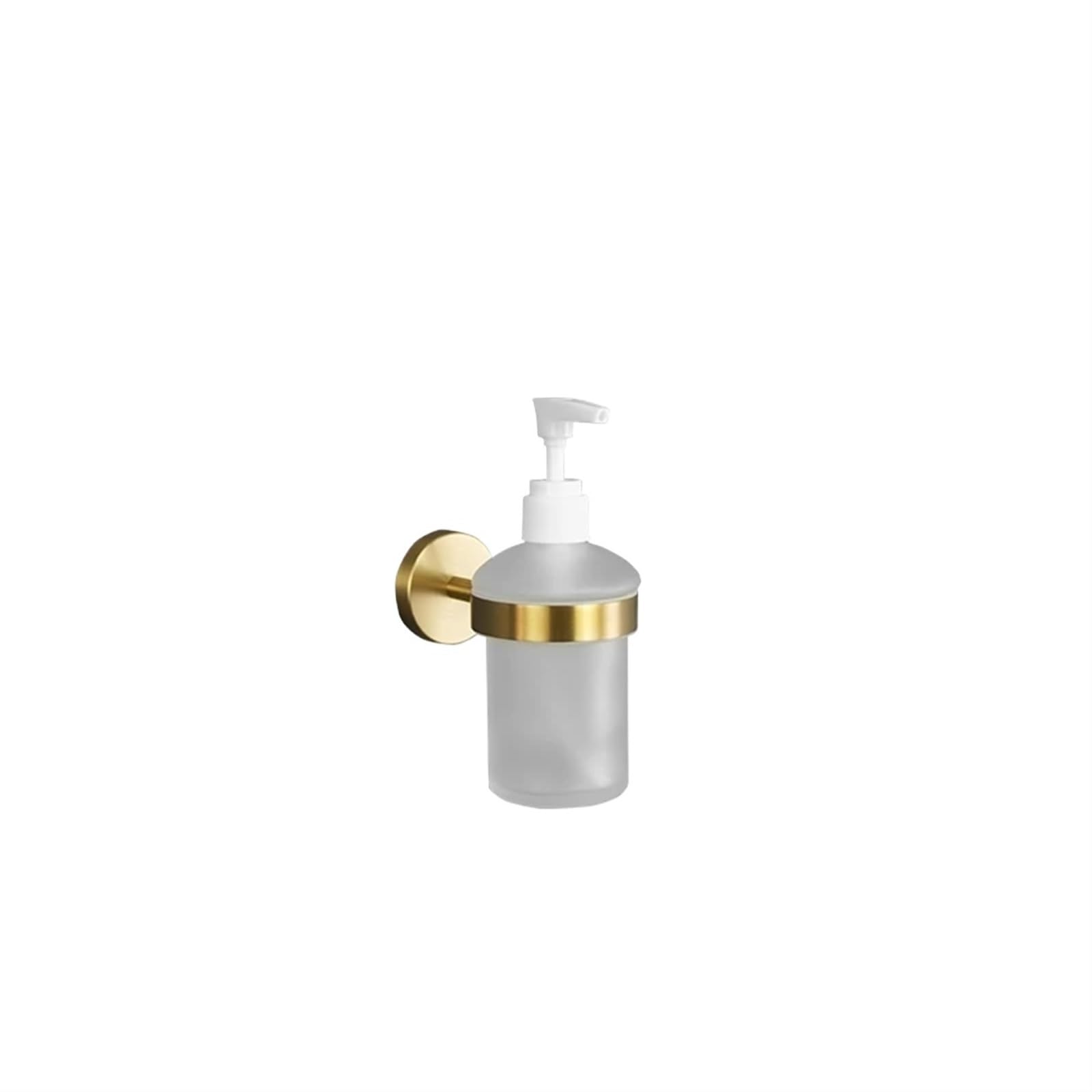 Porta Scottex Accessori da Bagno in Oro Spazzolato Set di ferramenta Porta Asciugamani Porta Carta Porta Accappatoio Portasapone Appendiabiti Mensola Scopino per Cucina,Bagno(Soap Dispenser)
