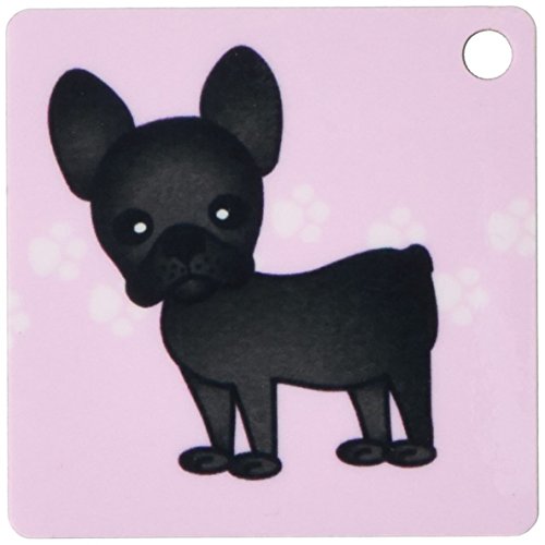 Bouledogue français rose avec pattes sur un porte-clés pour vos clés de voiture