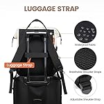 LOVEVOOK Laptop Backpack for Women, 15.6 Inch Work Business Backpacks Purse with USB Port, Large Capacity Nurse Bag College Bookbag for School, Waterproof Casual Daypack for Travel - Image 4