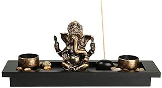 Resin Incense Burner Holder Zen Candle Holders Elephant Statue Ornament for Natural Stone Rattan Incense Gift Set Handmade Home Decoration