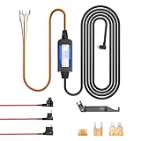 Dash Cam Hardwire Kit Cable - 13ft COOAU Dashcam Hard Wire Micro USB Ports for Car with Acc Detection 24H Parking Monitoring | 3 Fuses Types for Dash Camera D30S D20 D20S (CH410)