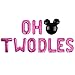 Geloar Oh Twodles Balloons Banner, Oh Twodles 2nd Birthday Party Decorations for Themed of Minnie Micky Mouse for Girl Boy Oh Twodles Birthday Party Supplies Decorations Set Of 12PCS Kit (Rose Red)