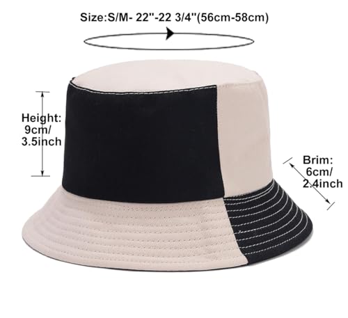 Image of Quanhaigou Bucket Hat for Men Women,Packable Reversible Printed Sun Hats,Fisherman Outdoor Summer Travel Hiking Beach Caps