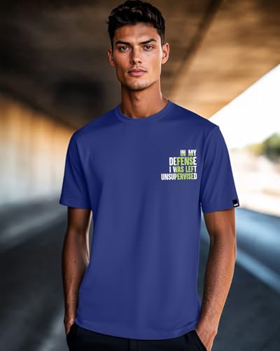 Image of Bewakoof Men's Cotton Jersey Typography Regular Fit Half Sleeve Round Neck T-Shirt | Tshirt for Man | Tshirt for Men Cotton | Tshirts for Men Stylish | Casual Wear | Street Wear