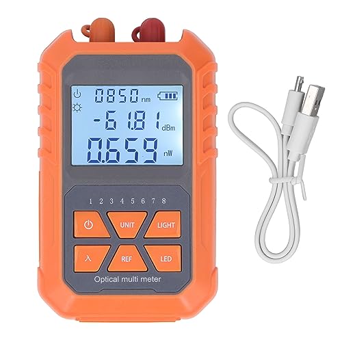 Visual Fault Locator Kit, 50 to 26dbm Range, 15KM, FC SC ST Interfaces, Rechargeable VFL Optical Fiber Power Meter