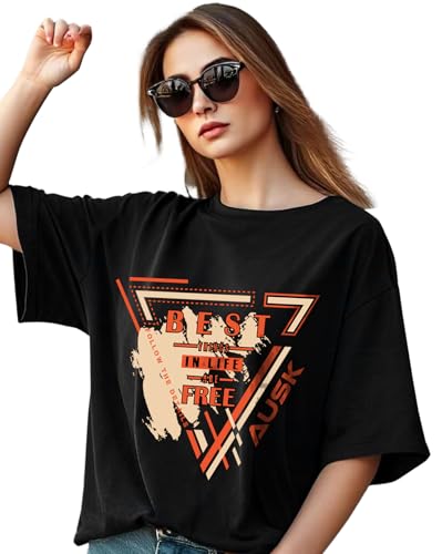 Image of AUSK Printed Oversized Women T-Shirt