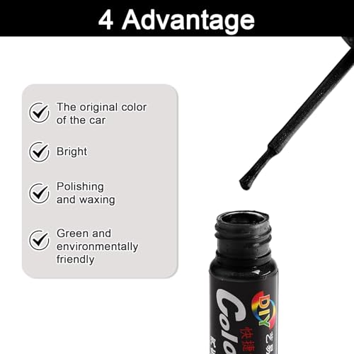 BMHNQ 2 Stück Lackstift Schwarz Auto Lackstift Schwarz Lackstift Schwarz Lackreparaturstift Auto Lackstift Auto Pinsel Kratzerentferner Autokratzer Reparaturmittel Autolack Stift (Schwarz)