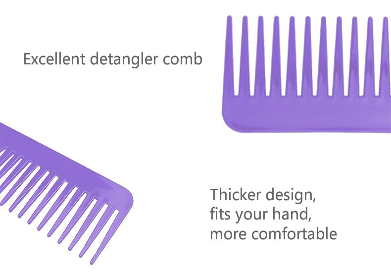 Peine de dientes anchos para cabello rizado y largo miniatura 3