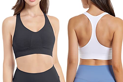 SEGRILA Women’s Sports Bras Multipack Workout Bras Padded Racerback Yoga Bras - Image 3