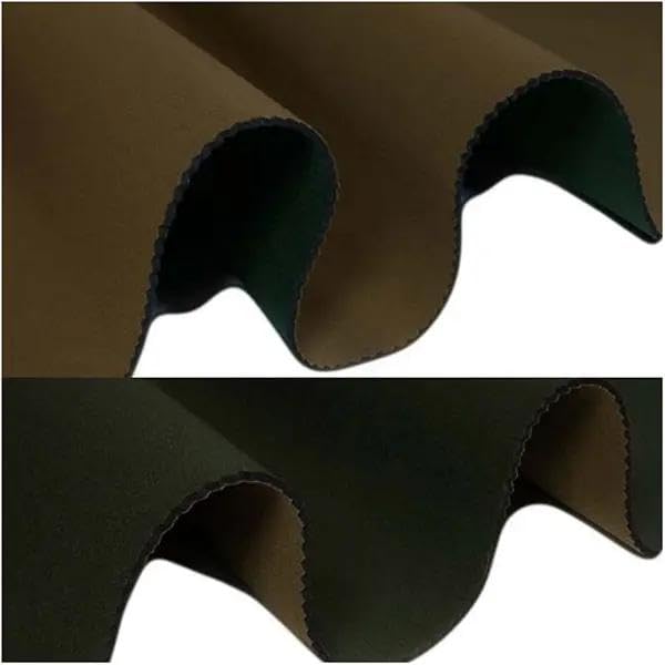 Kacperek - Neopren Stoff - Wärmeisolierender, Dicker Stoff - für Taucher, DIY-Projekte, Nähen - 135cm breit -0,5 Lfm - 3mm dick - 878g/mb, 651g/m2 - Hellgrün/Graphit