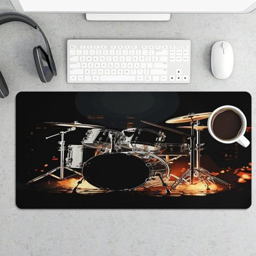 Alfombrilla para escritorio Drummer de goma antideslizante grande miniatura 5