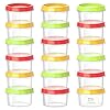 VINATO 18Pcs Contenitori per Alimenti, 250ml Piccoli Contenitori Ermetici, Set Scatole Plastica in Rosso, Verde & Arancione, Contenitori per Congelatore, A Prova di Perdita & Impilabili