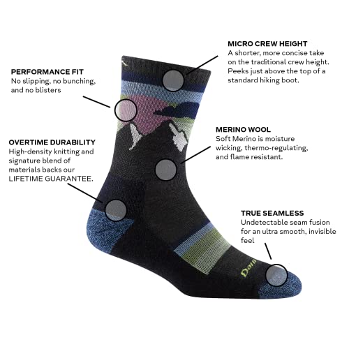 DARN TOUGH (5005) Women's Hike/Trek Sunset Ledge Micro Crew Lightweight with Cushion Sock2