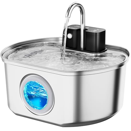 Cat Water Fountain Stainless Steel - Wireless 3.2 L/108...