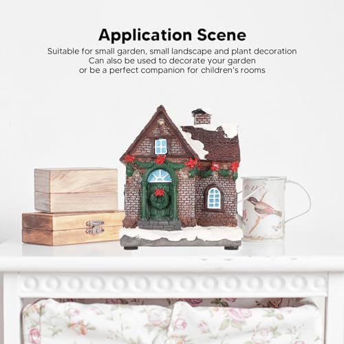 Casa de Vila de Natal Iluminada por LED Akozon - Decoração Requintada de Casa de Férias Com Detalhes