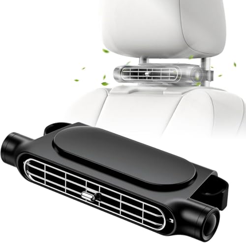 Auto Ventilator-KFZ Kühlventilator 3-Gang mini Lüfter Leistungsstarker Leise tragbarer Autositz Lüfter mit Starkem Wind für SUV, LKW, Wohnmobile &...