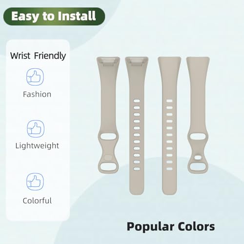 10 correas compatibles Fitbit Charge 5/6 silicona miniatura 5