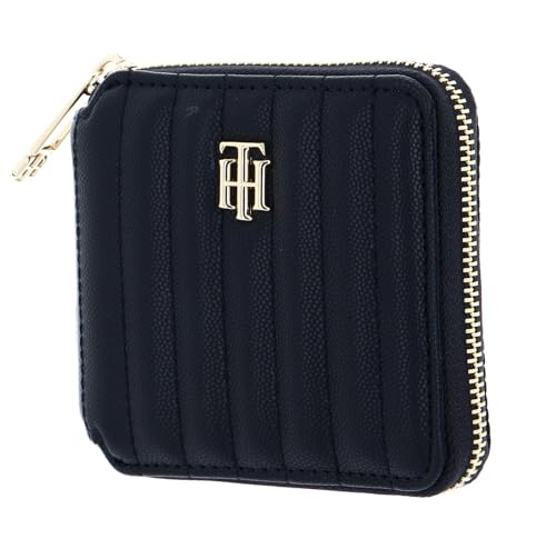 Tommy Hilfiger TH Timeless Med Wallet Quilted AW0AW13644, Portafogli Donna, Blu (Space Blue), OS