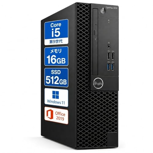 �y�����ςݕi�z�f�X�N�g�b�v �p�\�R�� OptiPlex 3070 SFF ��9���� i5-9500 �����\ �f�X�N�g�b�vPC Windows11 �� Office 2019����/WIFI/DP/4KHD�Ή�/HDMI/USB3.0 �����ݒ�ς݁E180����