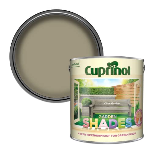 Cuprinol Garden Shades - Olive 2.5 Litre Specially developed to colour and protect sheds fences and other garden wood with 6 years of weather protection Its special pigments ensure rich colour
