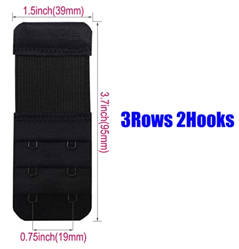 Tamlien 2 Hook Bra Extenders,Stretchy Soft and Comfortable Bra Strap Extender2
