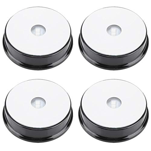 4 Pcs LED Display Base Stand, Crystal Display Base Light Base Stand, LED Display Base, Seven Color LED Light Base Stand Art Figurine Decoration Light Stand Base Round Show Stand Display 9 (01)