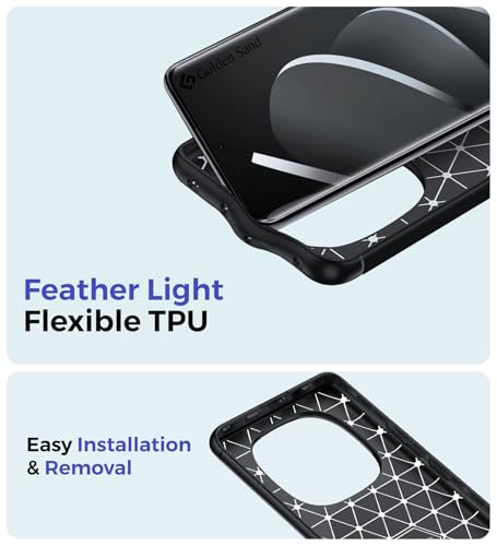 Image of Golden Sand Vegan Leather Textured Back Cover Case Compatible with Redmi Note 14 Pro Plus 5G (Shockproof TPU | Midnight Black)