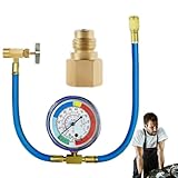 Kit de recarga de refrigerante para automóvil,Kit de recarga de refrigerador - Kit Recarga Frigorífico R134AR12 - Herramientas de refrigeración con válvula y acoplador rápido, herramientas de