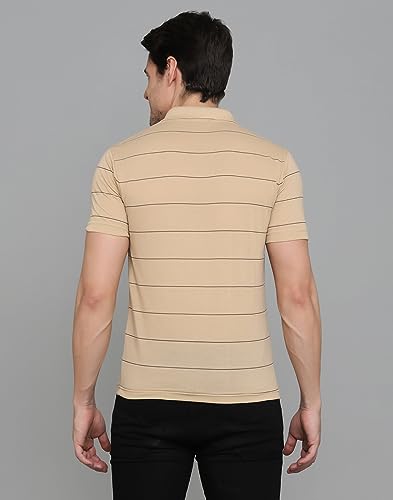Image of INKKR Striped Polo Neck T-Shirt Dora Combo