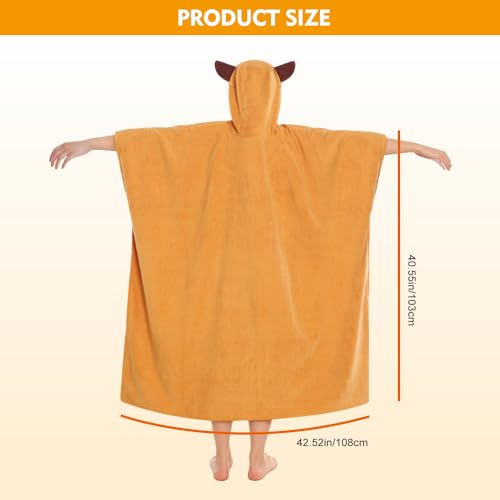 Cute Animal Surf Poncho Changing Towel Surf Robe Bath Towel Plus Size Quick Dry Cover-Up for Women Men3
