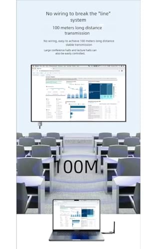 Image of ETZIN 100M Wireless HDMI Video Audio Transmitter Receiver Extender Display Adapter Dongle for TV Box Wireless HDMI Transmitter and Receiver, Plug and Play, 350FT Long Range 2.4G /5G 1080P ABS